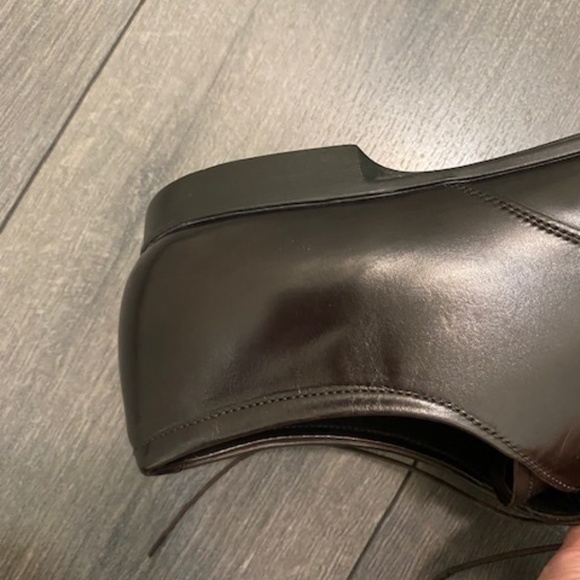 Prada Brown Leather Lace Up Shoes Size 10.5 - Picture 12 of 16